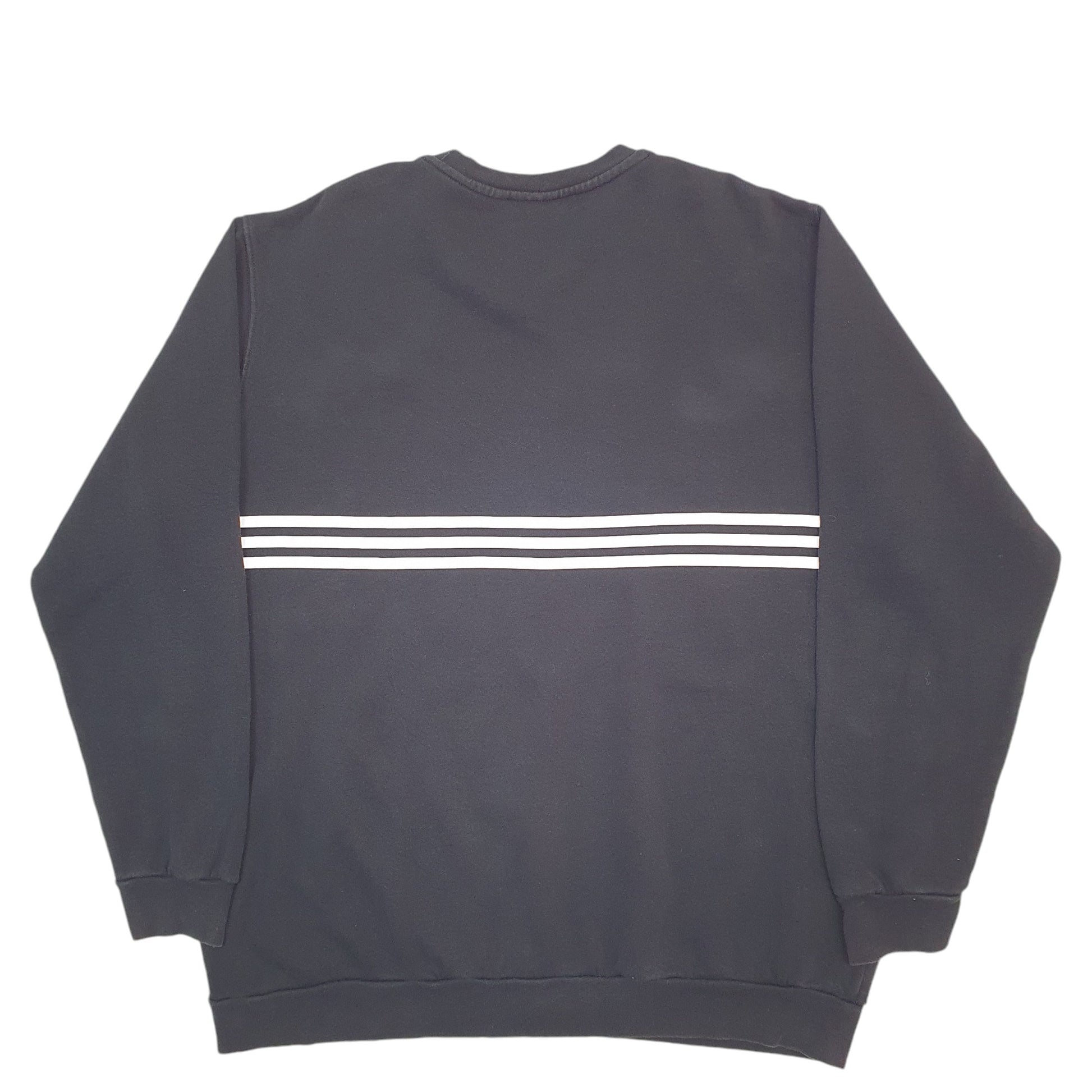 Mens Black Adidas Spellout Crewneck Jumper