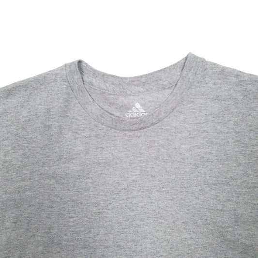 Womens Grey Adidas Spellout Short Sleeve T Shirt