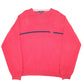 Mens Red Nautica Knit Stripe Crewneck Jumper