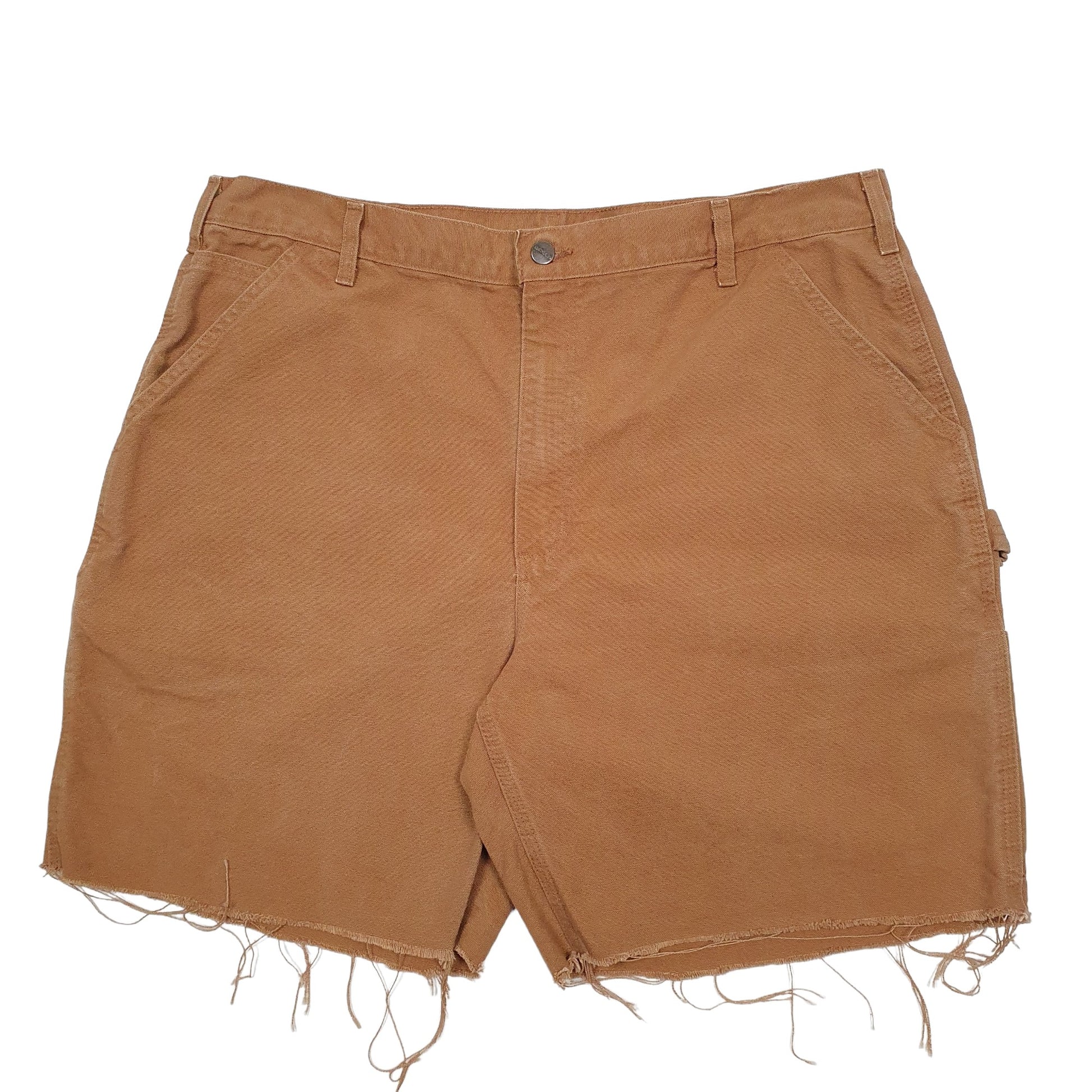 Mens Brown Carhartt Workwear B11 Carpenter Shorts