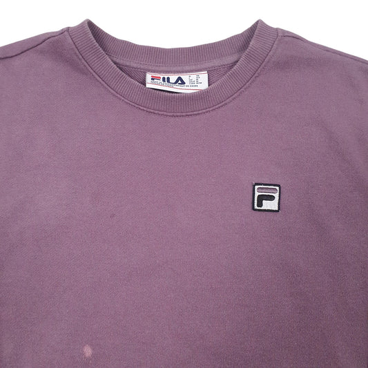 Womens Purple Fila  Crewneck Jumper