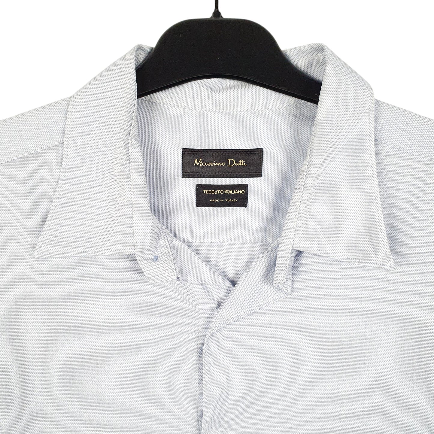 Mens Blue Massimo Dutti  Long Sleeve Shirt