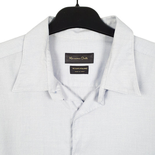 Mens Blue Massimo Dutti  Long Sleeve Shirt