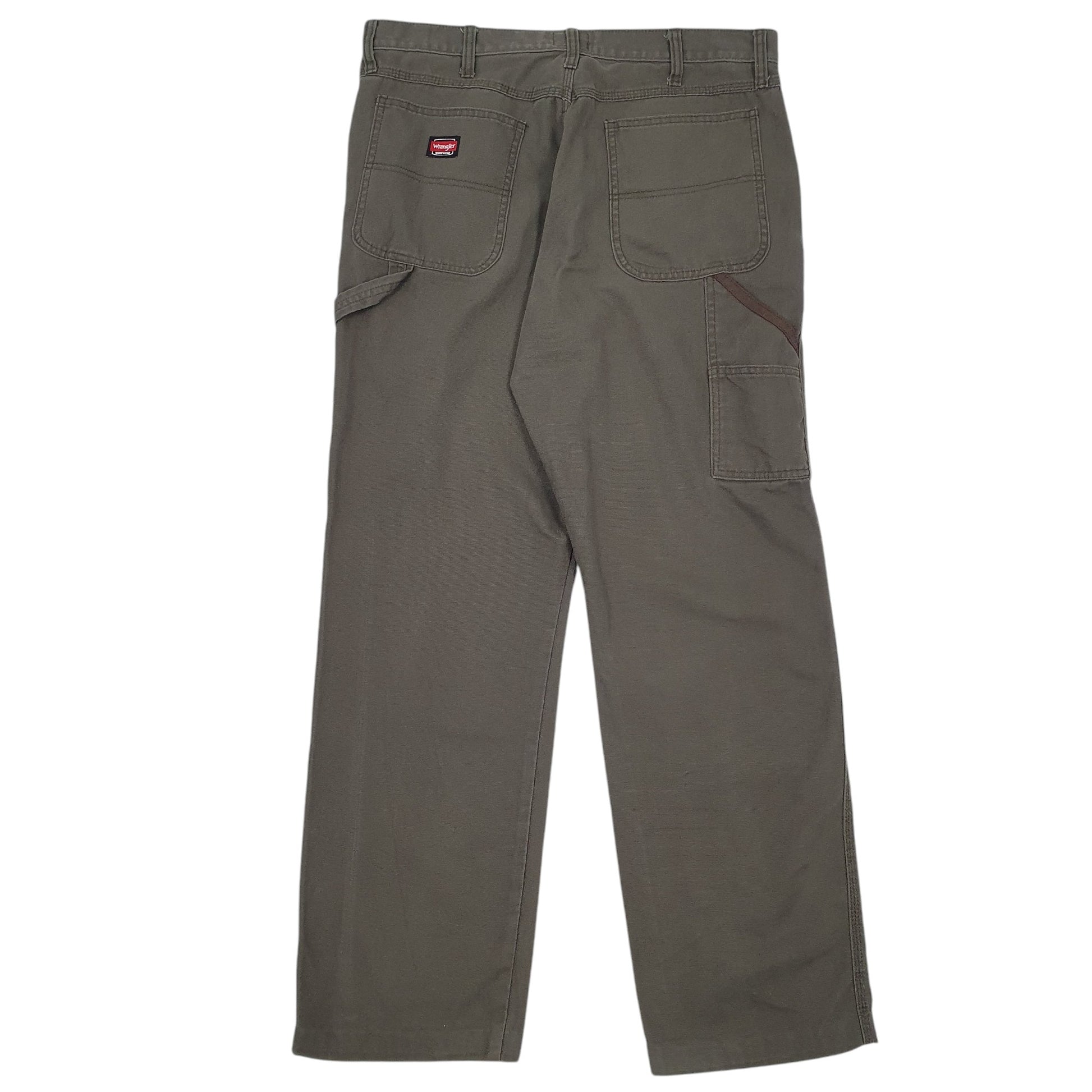 Mens Green Wrangler Workwear Carpenter Trousers