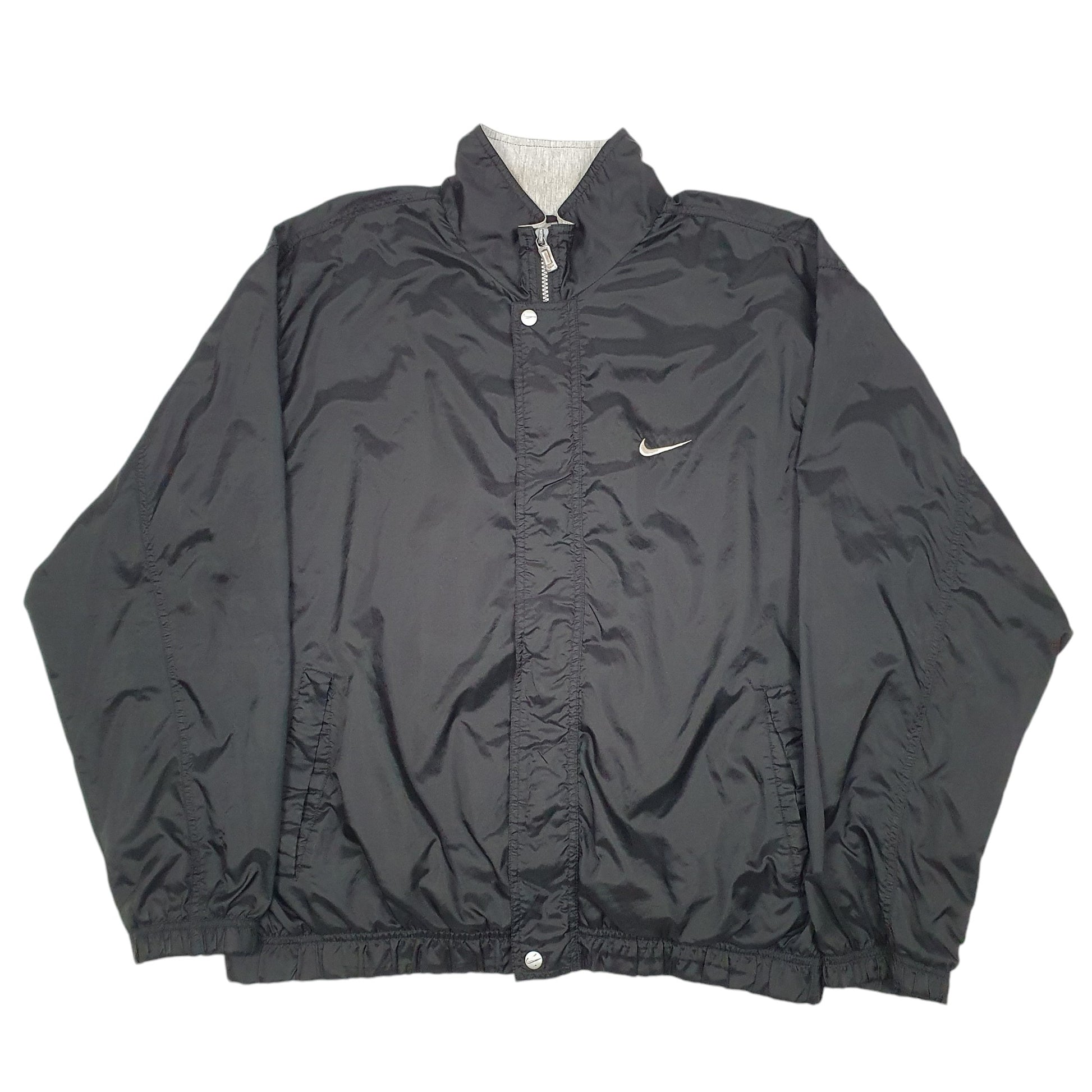 Mens Black Nike Vintage 90s Swoosh  Coat