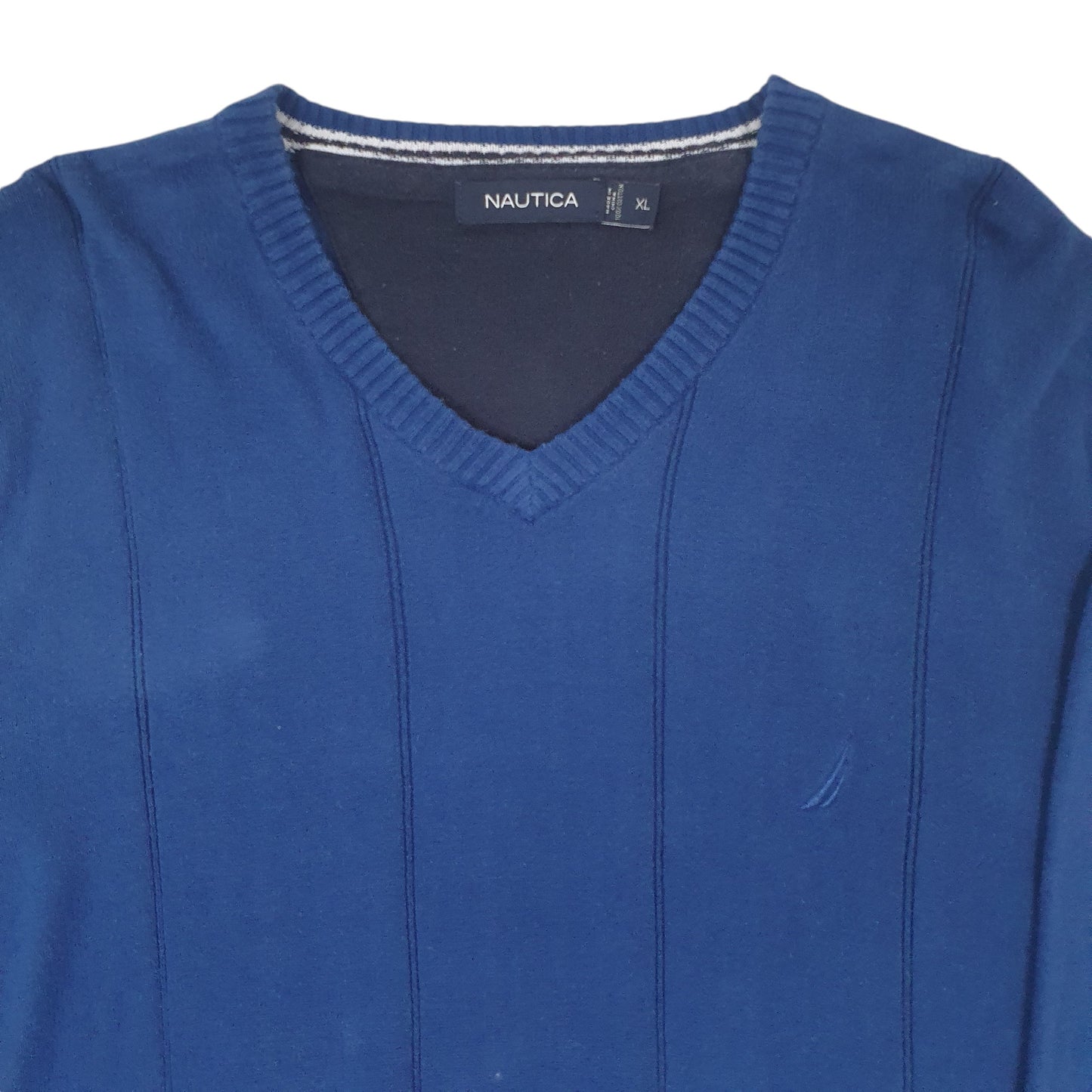 Mens Blue Nautica Knitwear Crewneck Jumper