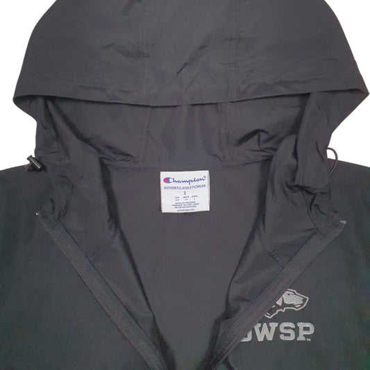 Mens Black Champion UWSP Spellout  Coat