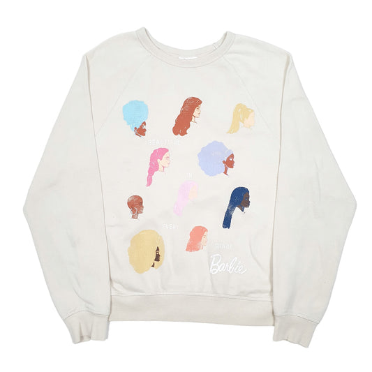 Womens Cream Barbie Beautiful In Every Shade Crewneck Jumper