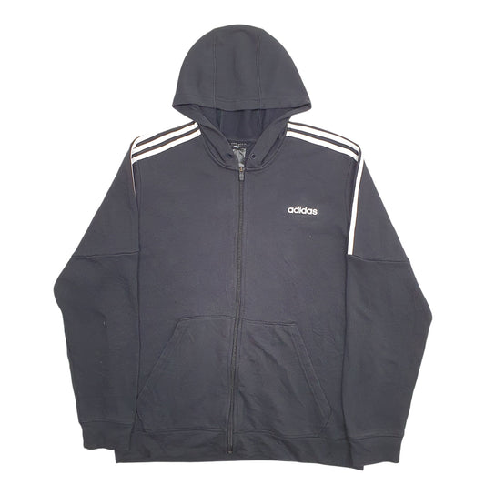 Mens Black Adidas  Full Zip Jumper