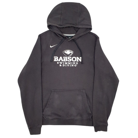 Mens Grey Nike Babson Swimming and Diving Hoodie Jumper