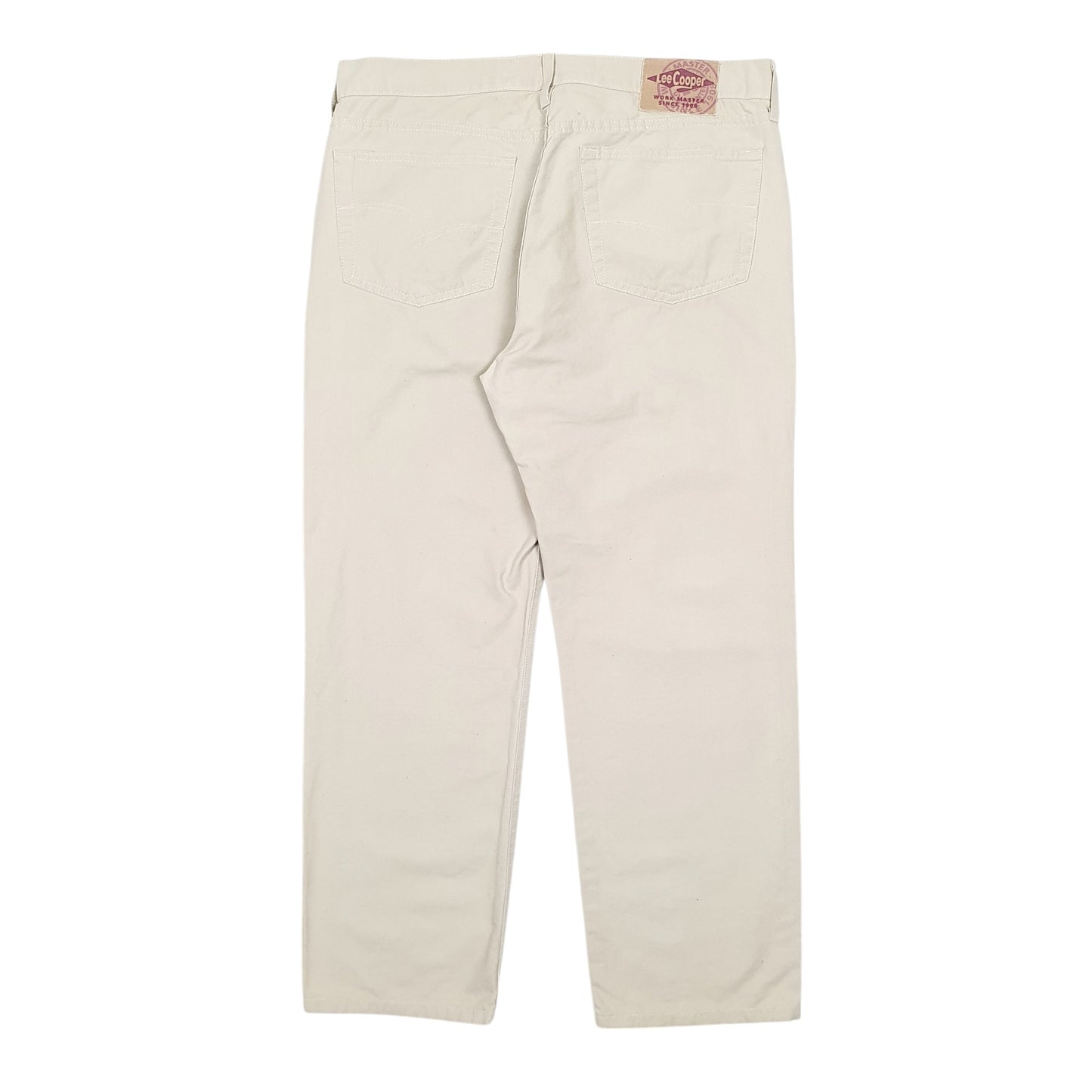 Mens Cream Lee Cooper  Chino Trousers