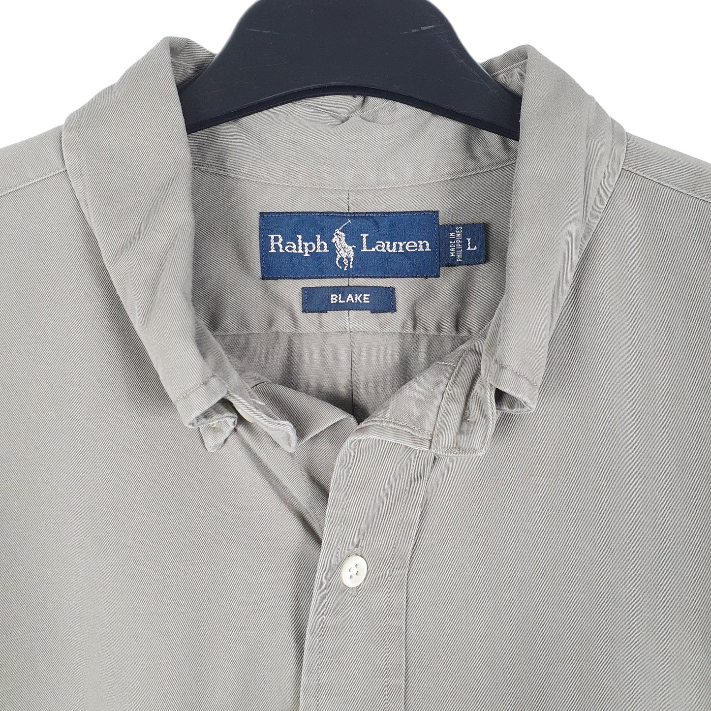 Mens Khaki Ralph Lauren Oxford Long Sleeve Shirt