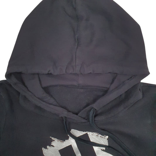 Womens Black Adidas Spellout Hoodie Jumper