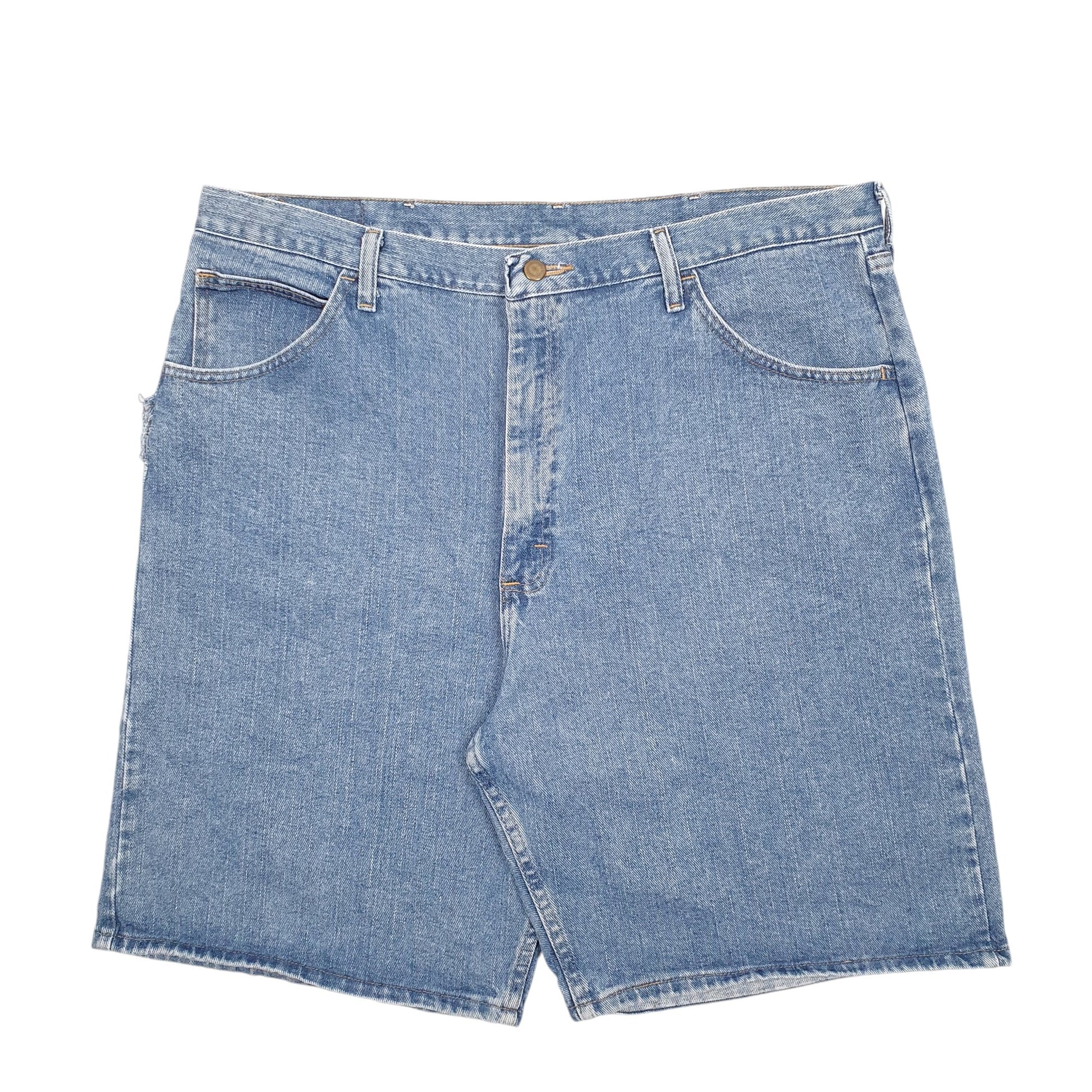 Mens Blue Wrangler Denim Jeans Jorts Denim Shorts