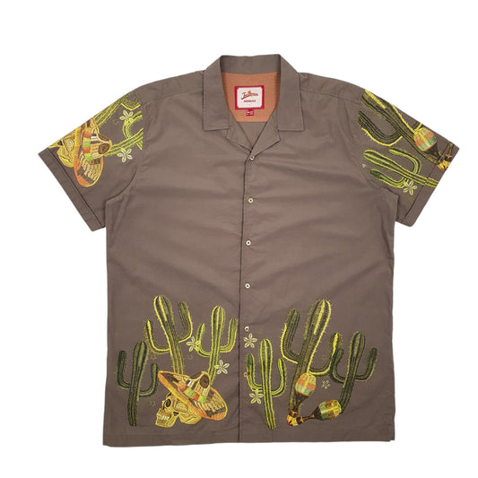 Mens Green Joe Browns Vintage Embroidered Short Sleeve Shirt