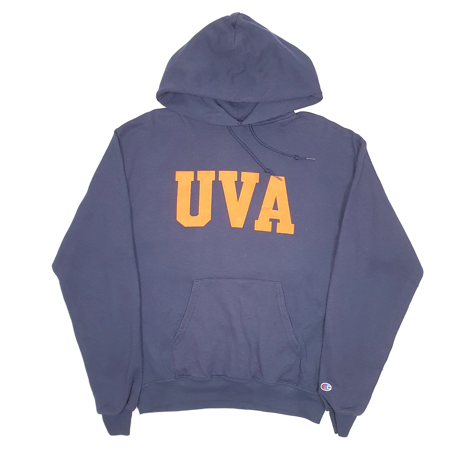 Mens Navy Champion UVA College Hoodie Jumper