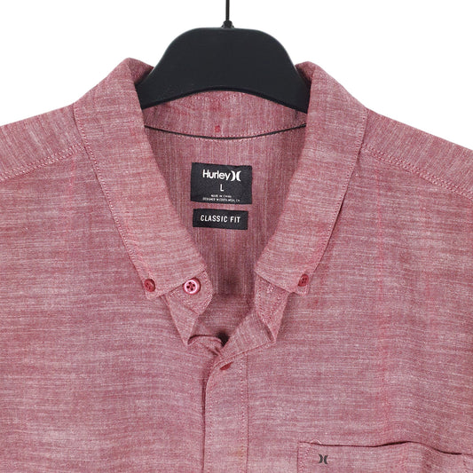 Mens Red Hurley  Short Sleeve Shirt