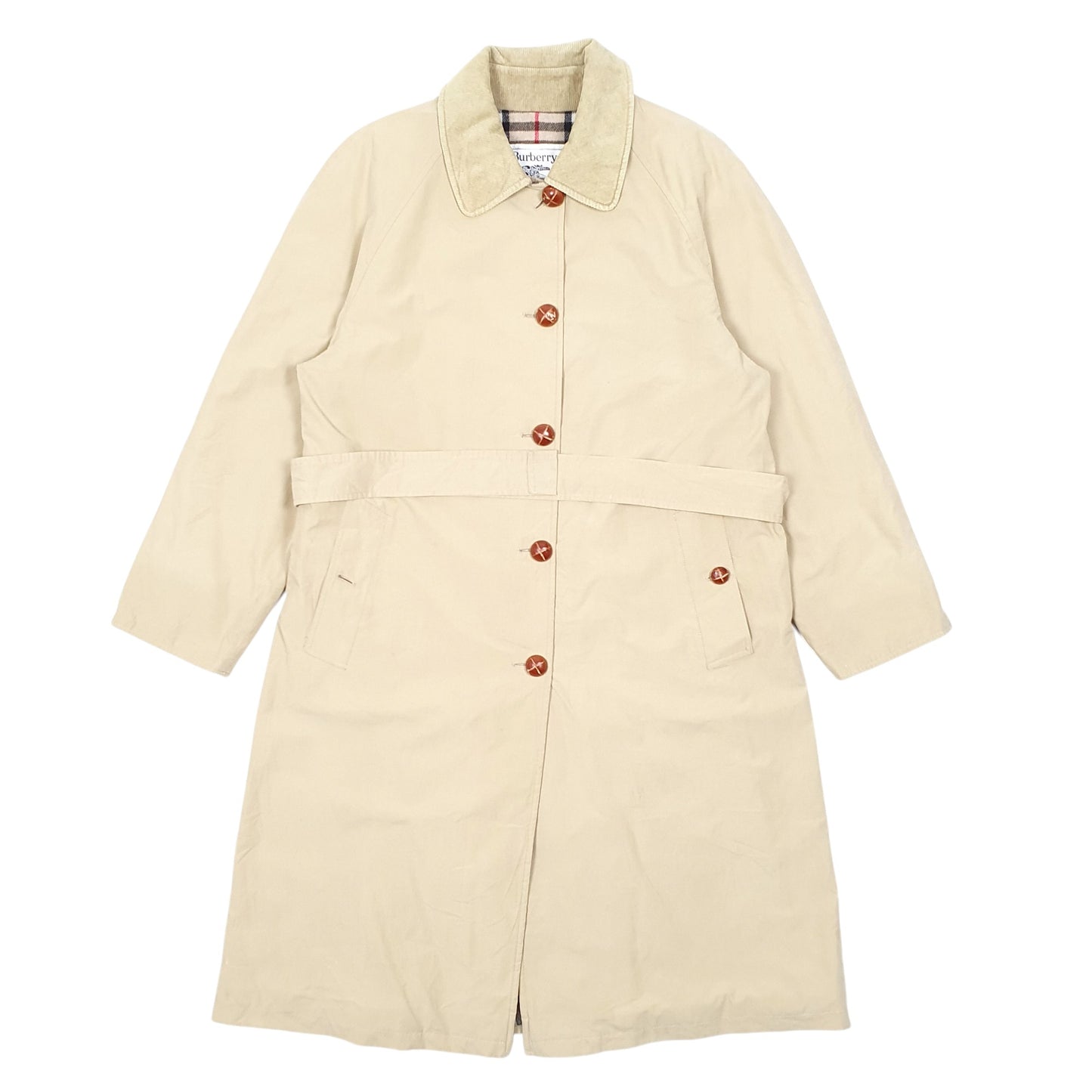 Womens Beige Burberry Mac Rain London Belted  Coat