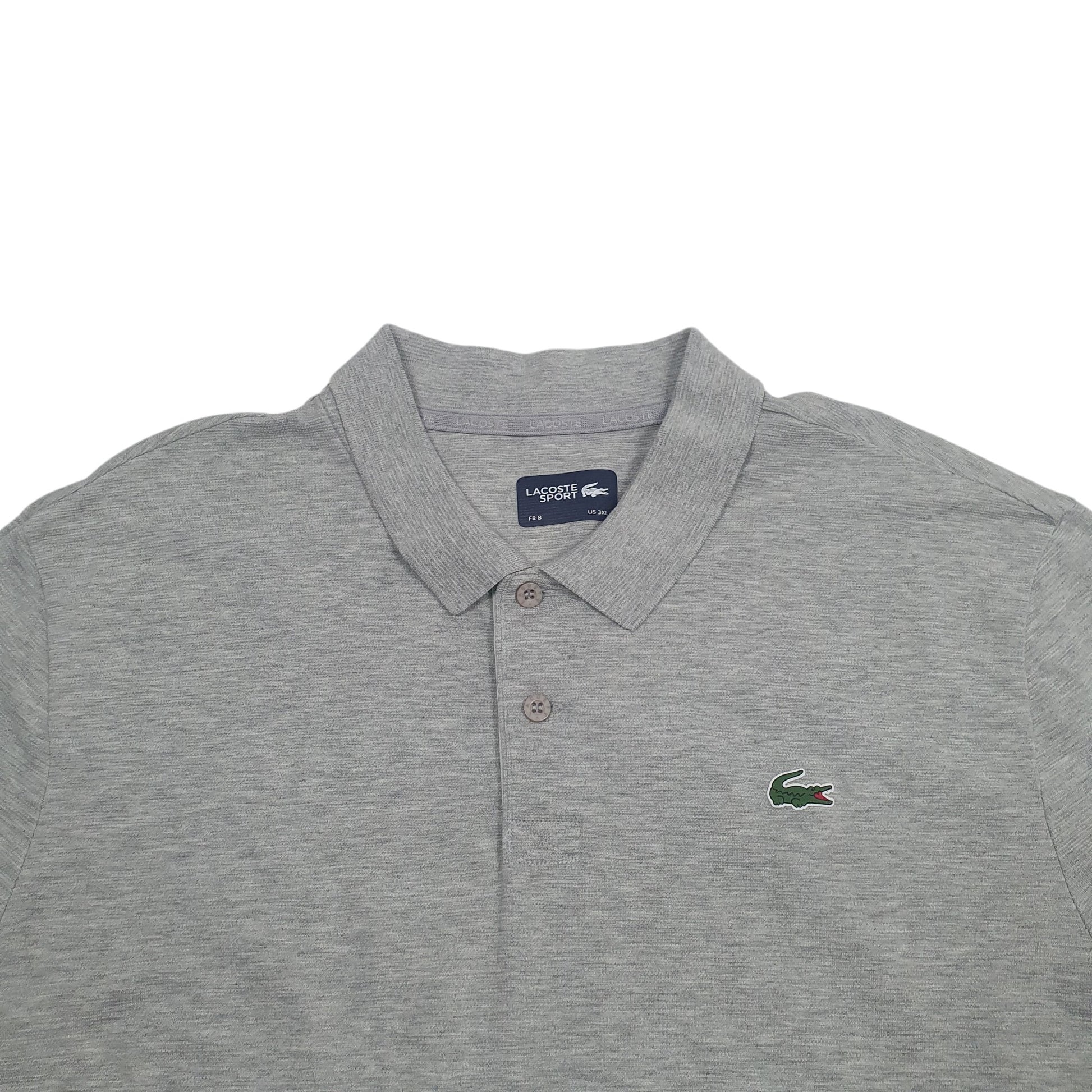 Mens Grey Lacoste Lacoste sport Short Sleeve Polo Shirt