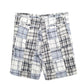 Mens Grey Van Heusen Madras Ivy League Chino Shorts