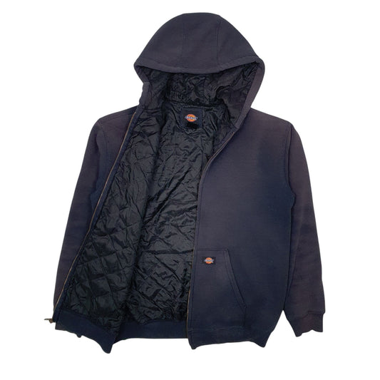 Mens Navy Dickies Quilted Full Zip Jumper