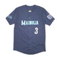 Mens Navy Pro Time Magnolia Little League Baseball Jersey USA Short Sleeve T Shirt