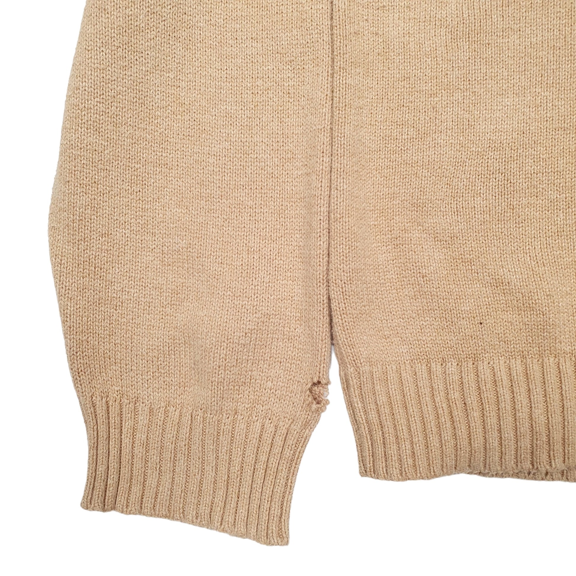 Mens Brown Nautica Knit Quarter Zip Jumper