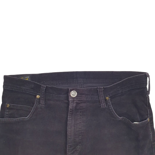 Mens Black Lee Brooklyn Corduroy Trousers