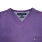 Mens Purple Tommy Hilfiger Knit Crewneck Jumper