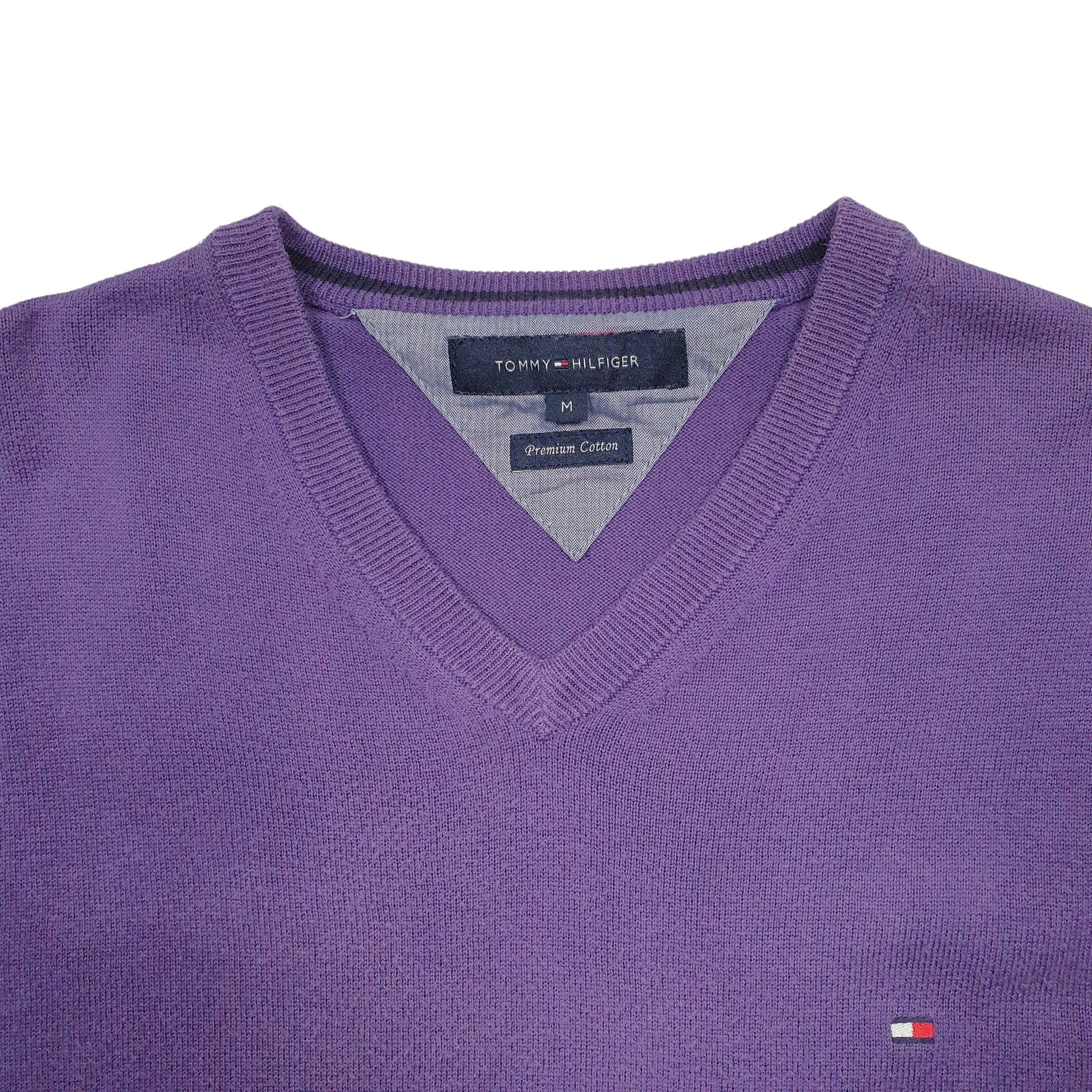 Mens Purple Tommy Hilfiger Knit Crewneck Jumper