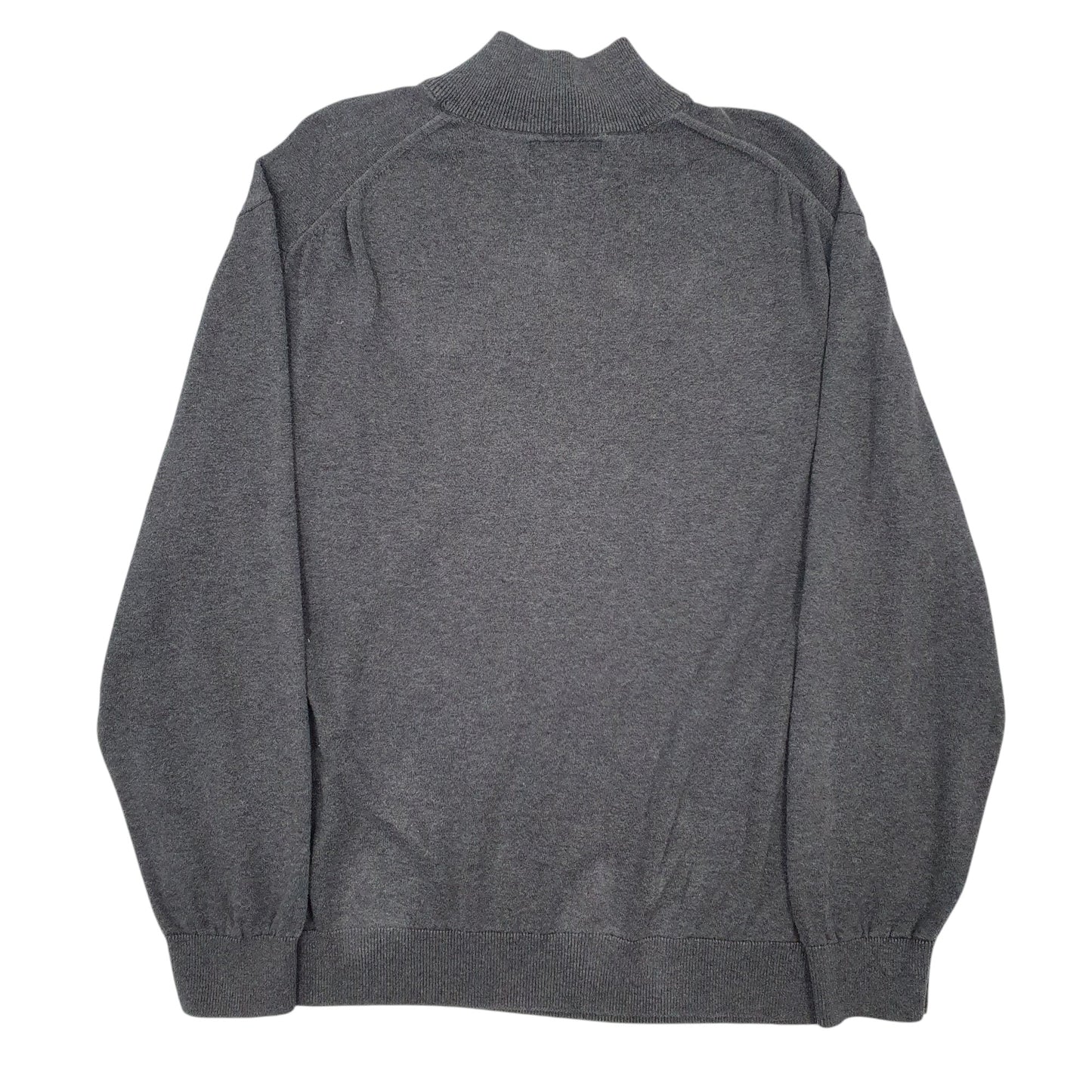 Mens Grey Nautica Knitwear Quarter Zip Jumper