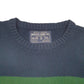 Mens Navy Nautica Knit Jeans Striped Crewneck Jumper