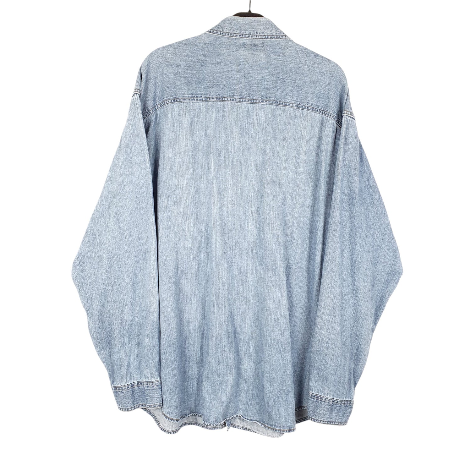 Mens Blue Levis Denim Jeans Overshirt Shacket Loose Fit Long Sleeve Shirt