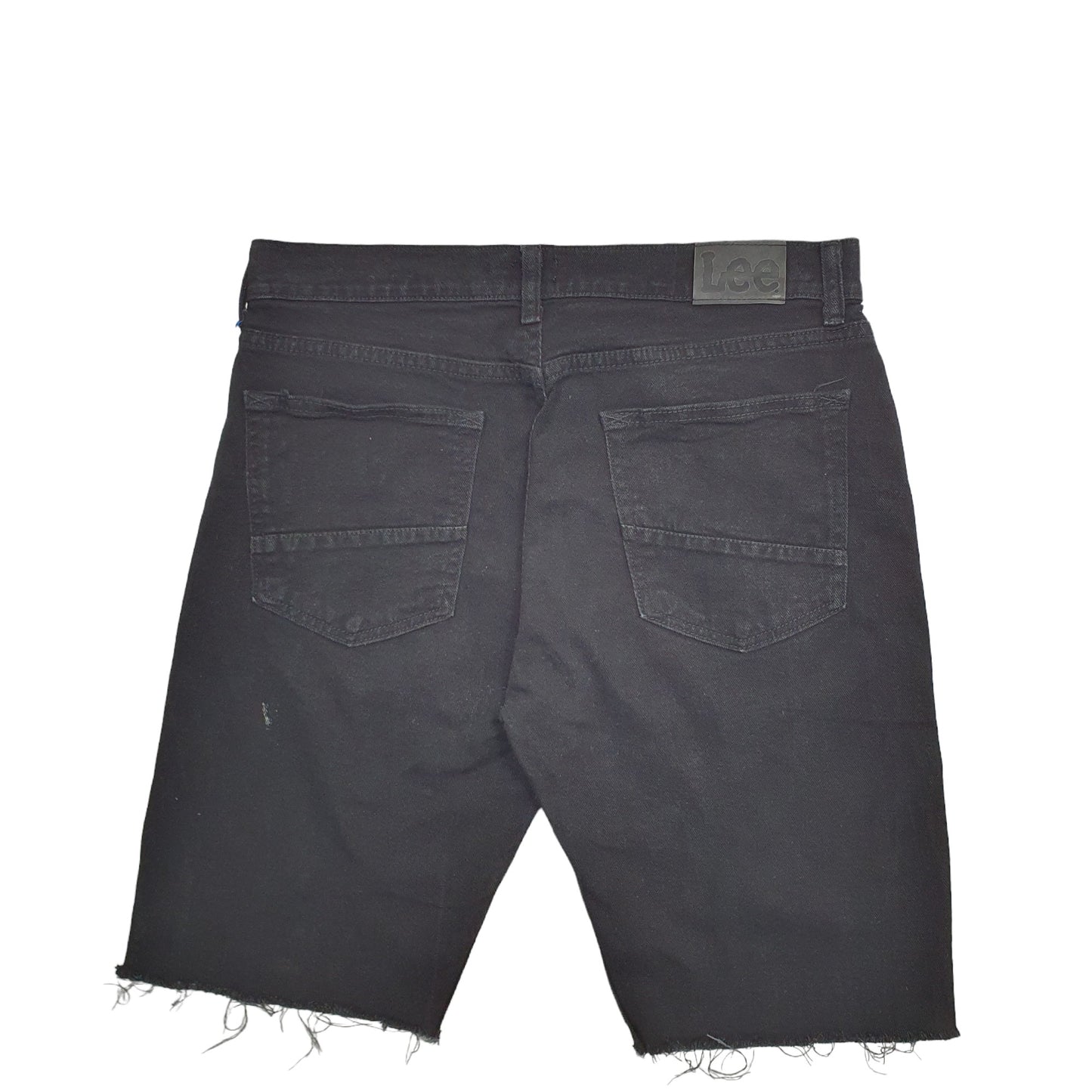 Mens Black Lee Cut off Denim Shorts