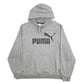 Mens Grey Puma Spellout Hoodie Jumper