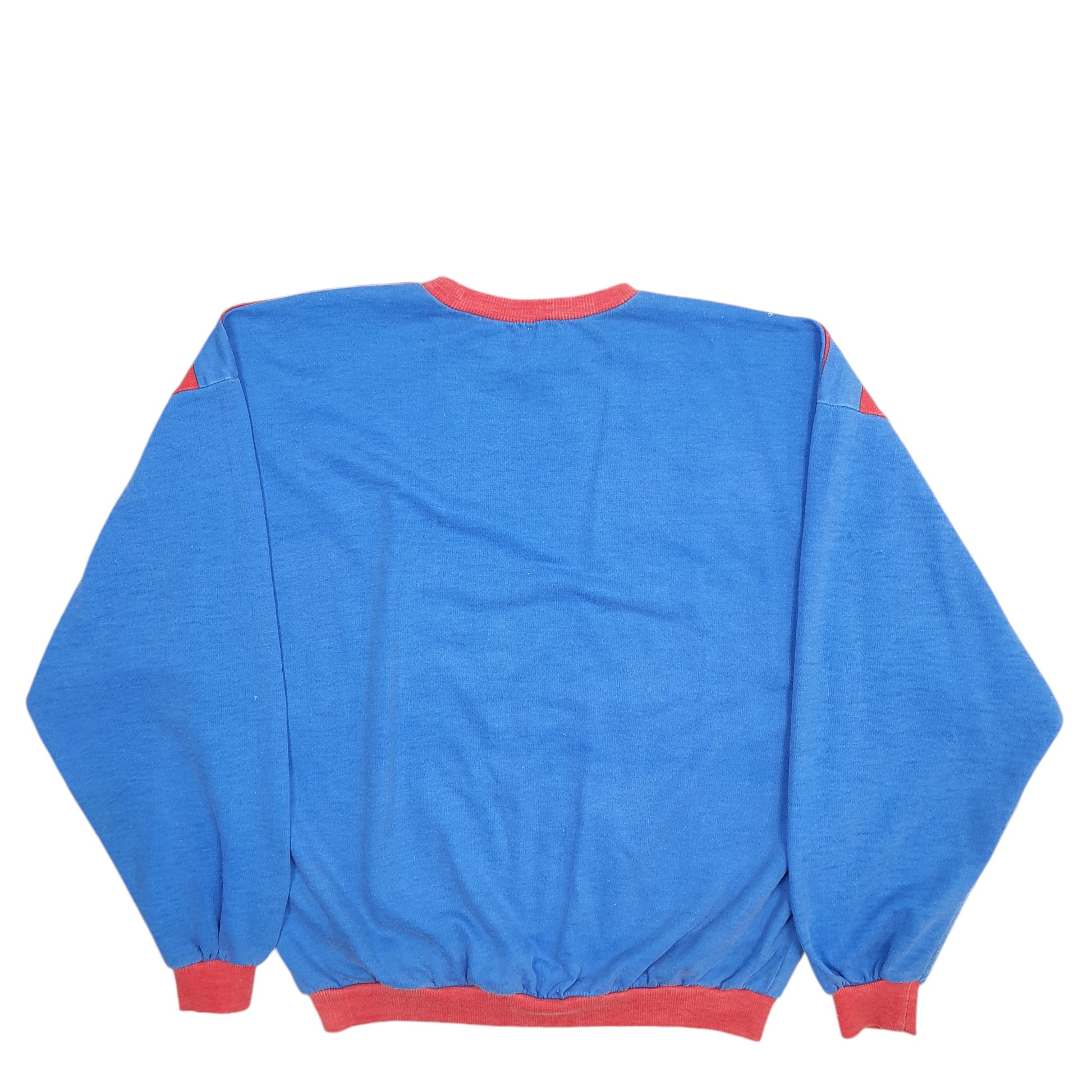 Mens Blue Diney Mickey Mouse Winter Sports Vintage 80's Crewneck Jumper