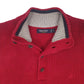 Mens Red Nautica Button Up Knitwear Quarter Zip Jumper