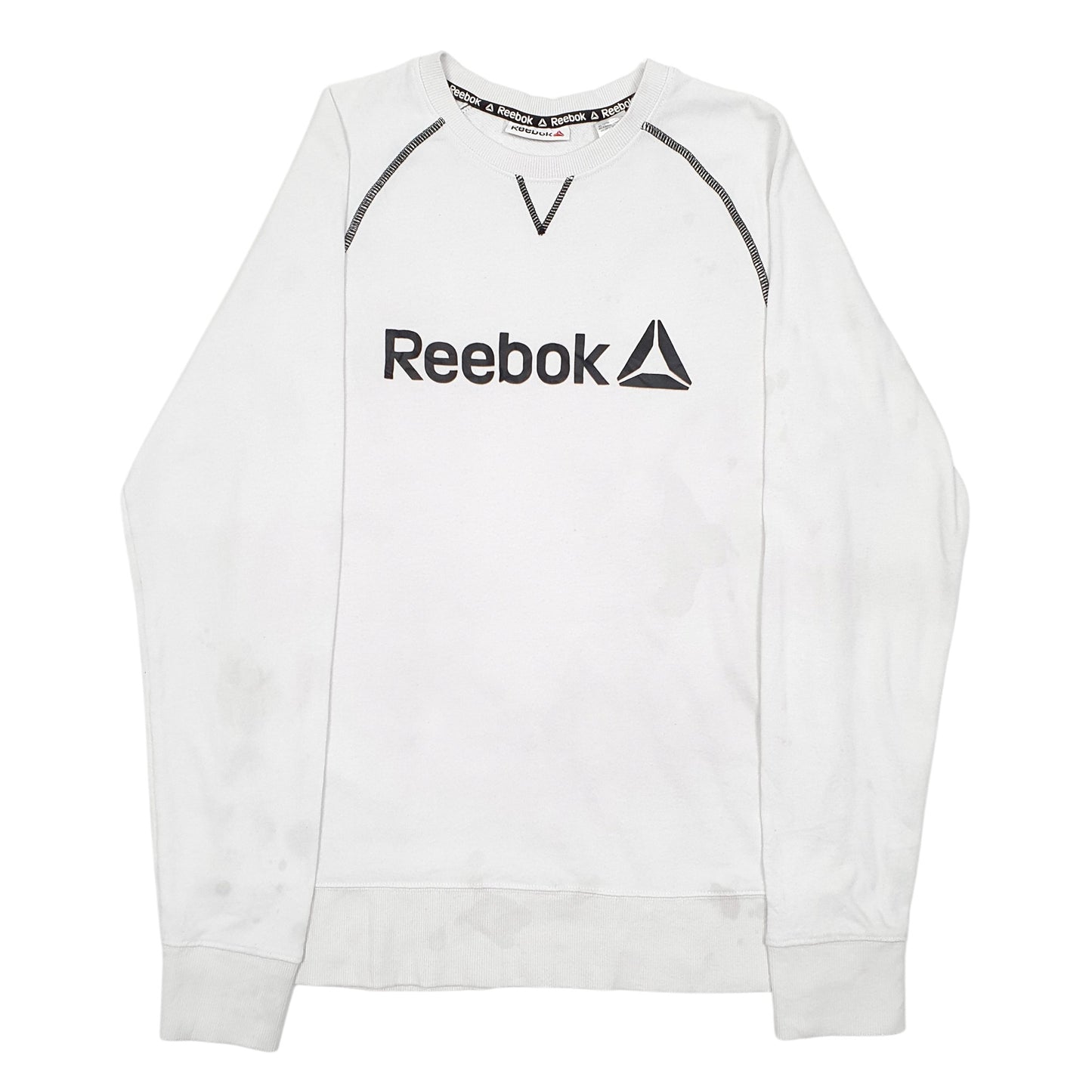 Womens White Reebok  Crewneck Jumper