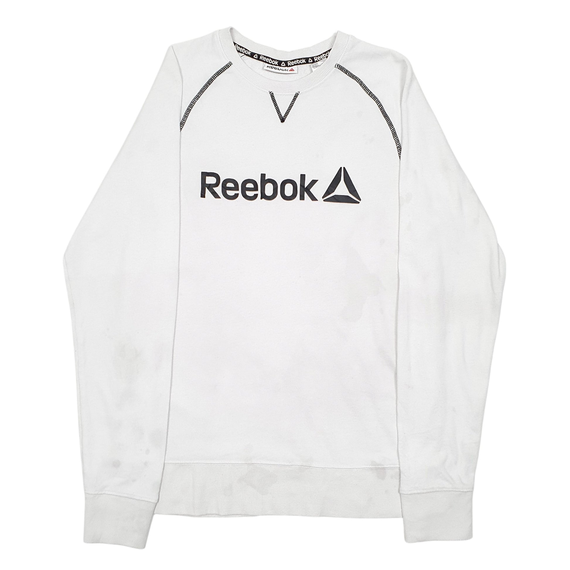 Womens White Reebok  Crewneck Jumper