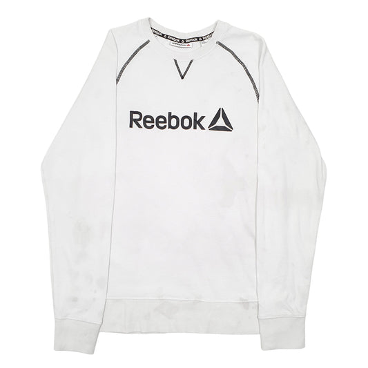 Womens White Reebok  Crewneck Jumper