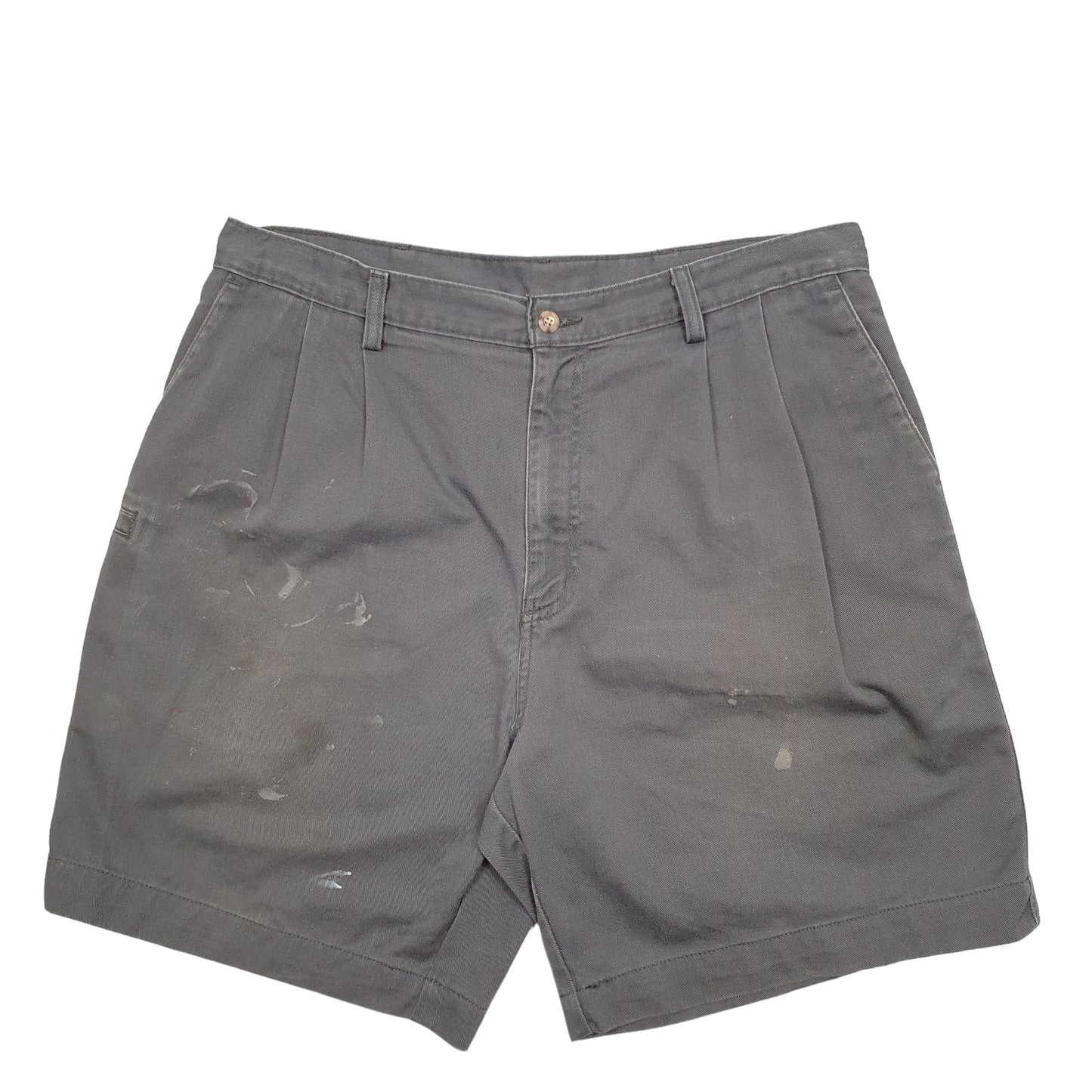 Mens Grey Carhartt Workwear Pleated Carpenter Shorts