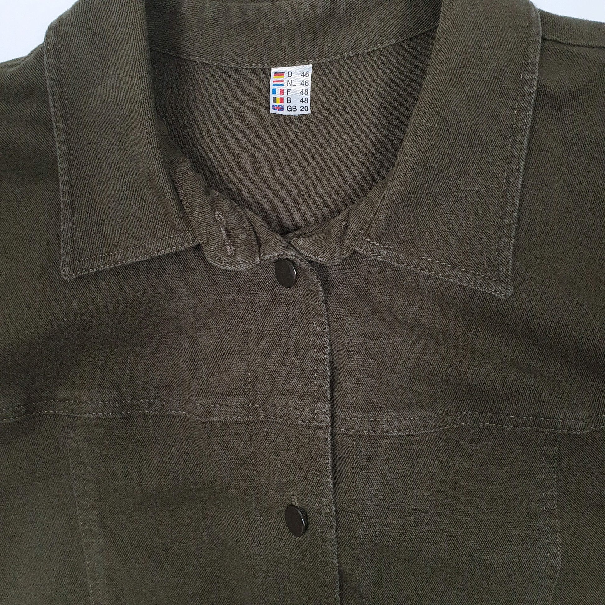 Womens Khaki Unbranded Vintage Canvas Trench  Coat