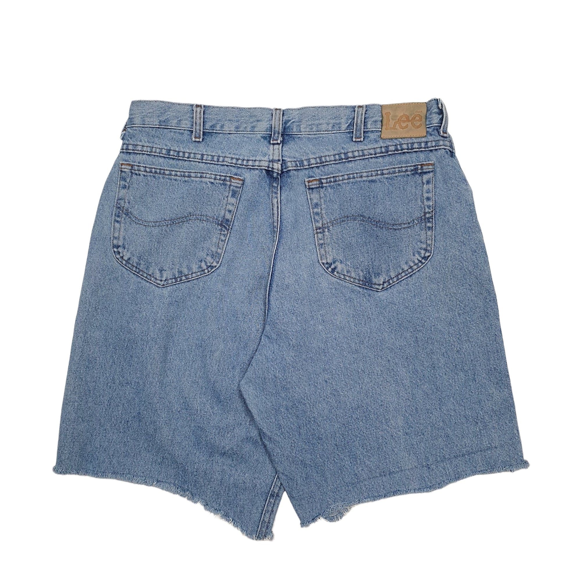 Mens Blue Lee Cut Off Denim Shorts