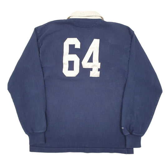 Mens Navy Barbarian Rugby Osgoode Panthers Long Sleeve Polo Shirt