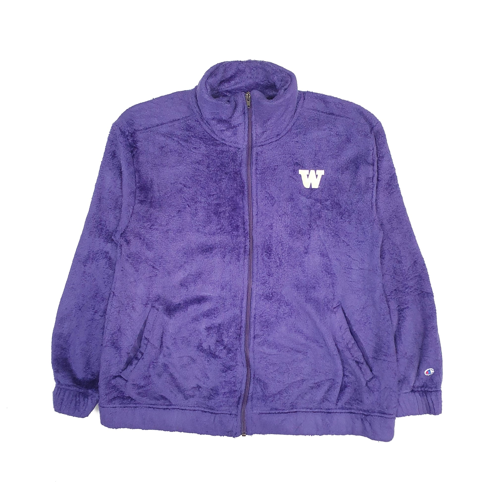 Womens Purple Champion Fluffy Full Zip Jumper