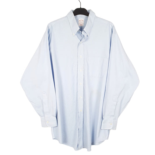 Mens Blue Brooks Brothers Houndstooth Long Sleeve Shirt