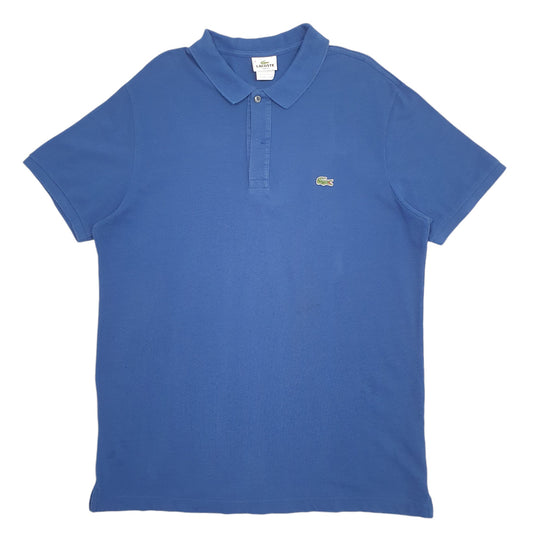 Mens Blue Lacoste  Short Sleeve Polo Shirt