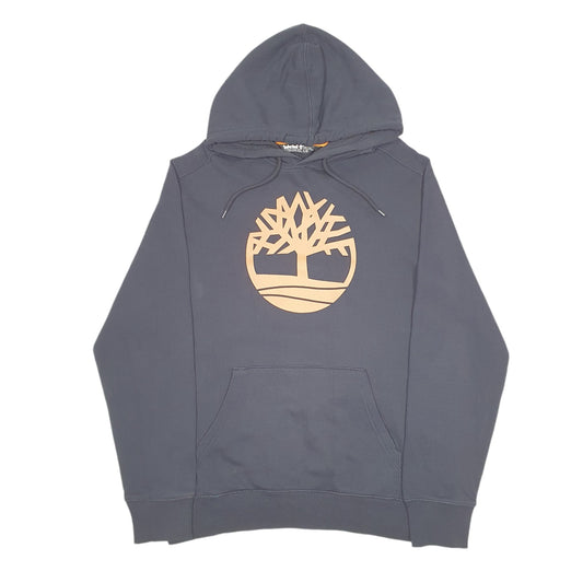 Mens Black Timberland Tree Logo Hoodie Jumper