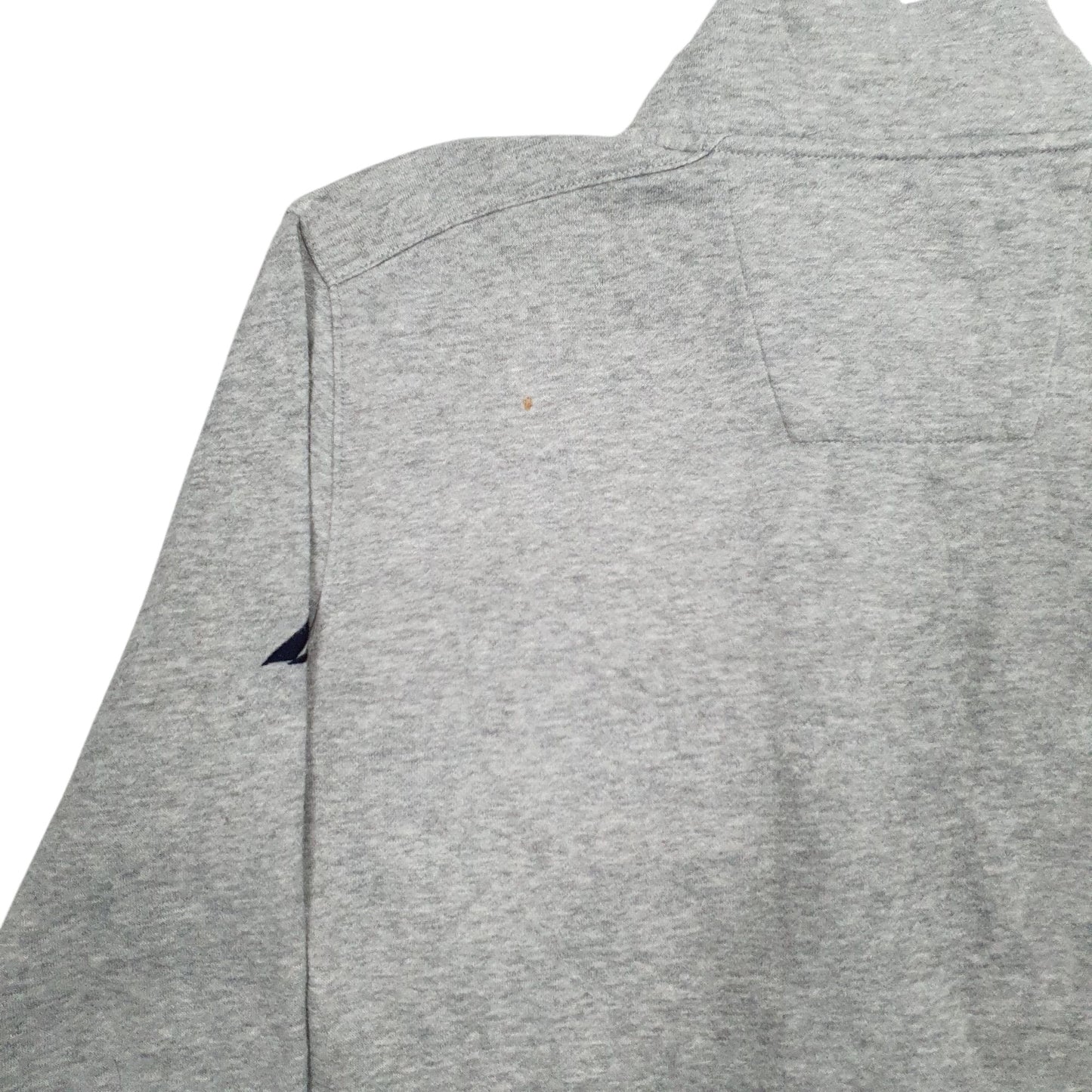 Mens Grey Nautica Spellout Full Zip Jumper