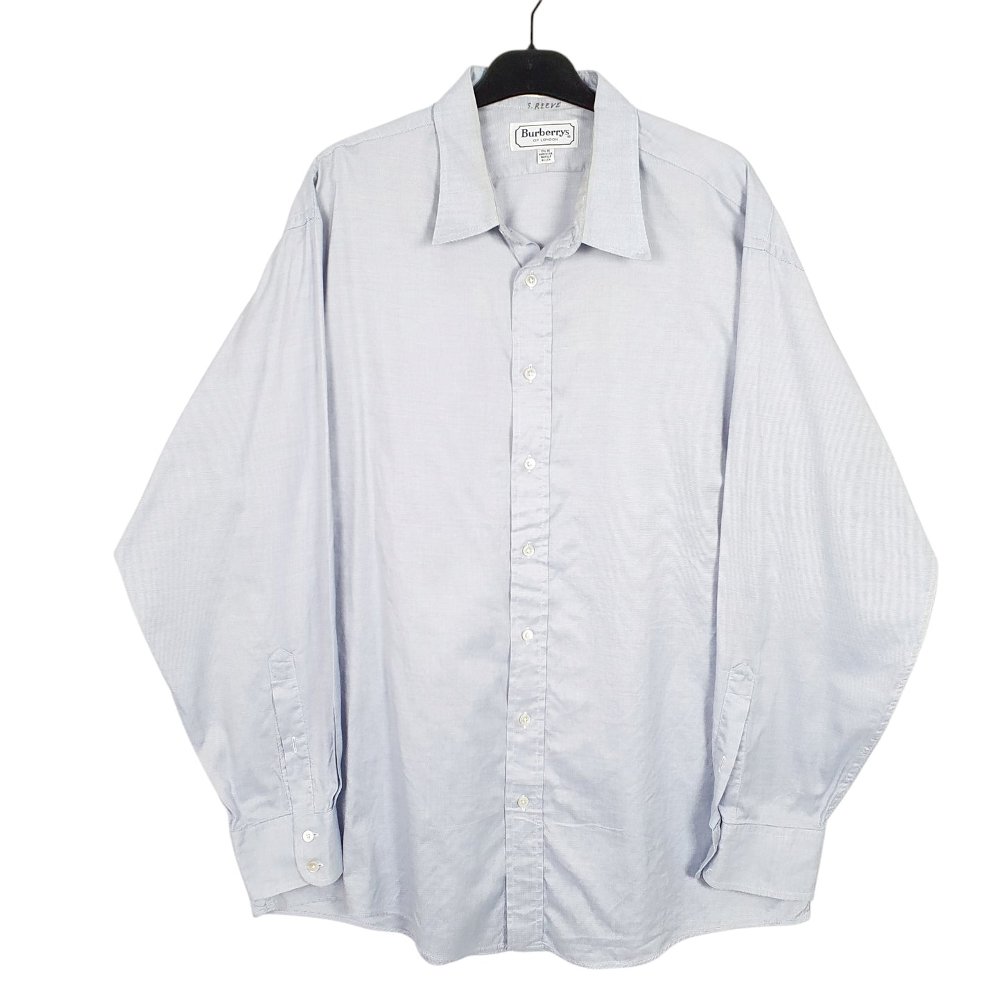 Mens Blue Burberry London Made In USA Long Sleeve Shirt